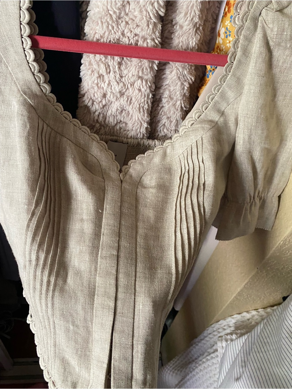 Reformation Simmie Linen Top Natural - Size 4 - Picture 5 of 9